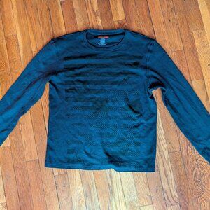 Alfani Blue Striped Design Shirt Large